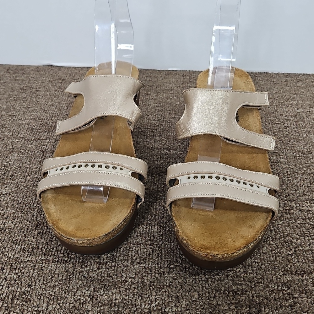 Naot Rose Gold Metallic Women's Platform Heeled Sandals Shoes Sz 40 - 9 Womens - Picture 2 of 8